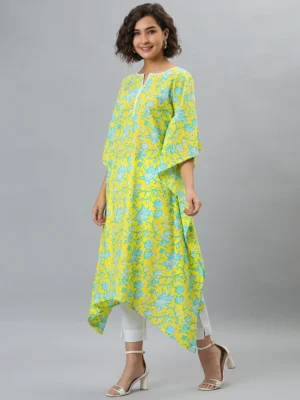 Women’s Yellow Cotton Kurta