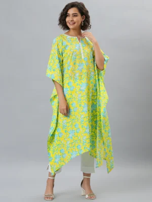 Women’s Yellow Cotton Kurta