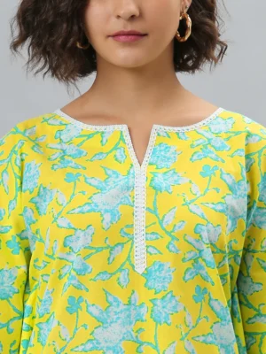 Women’s Yellow Cotton Kurta