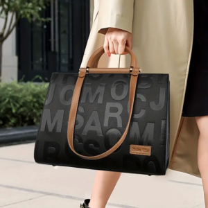 Classic Letter Embossed Tote Bag