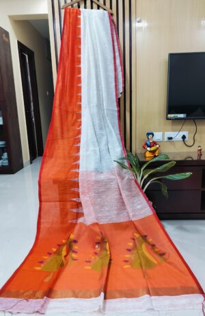 Orange & White Mill Matka