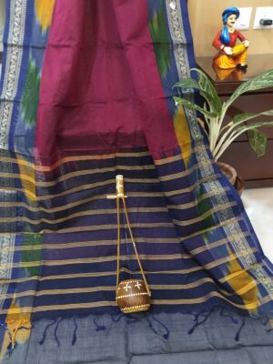 Cotton Silk Maheshwari with Kotki Border