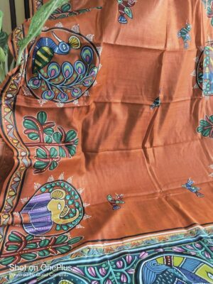 Pure Gachi By Gachi Dye Tussar with hand painted Potochitro Work