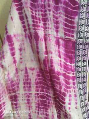Pure Gachi By Gachi Tussar Shivory with tie-dye body and Worli Work
